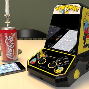 Vertipie Cabinet - Thème Pacman - Rendu 3D